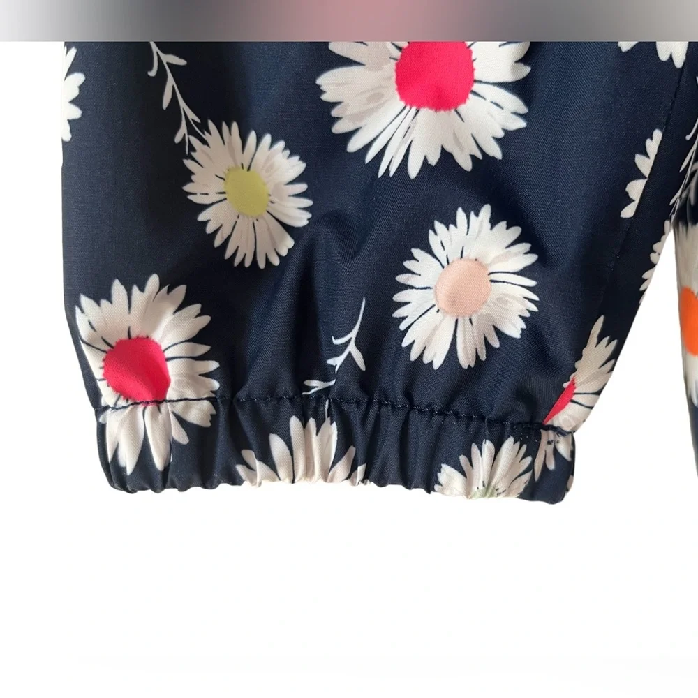 The North Face Girls' Waterproof Hooded Rain Jacket, Blue/Flowers, Large (14/16) - Picture 12 of 12